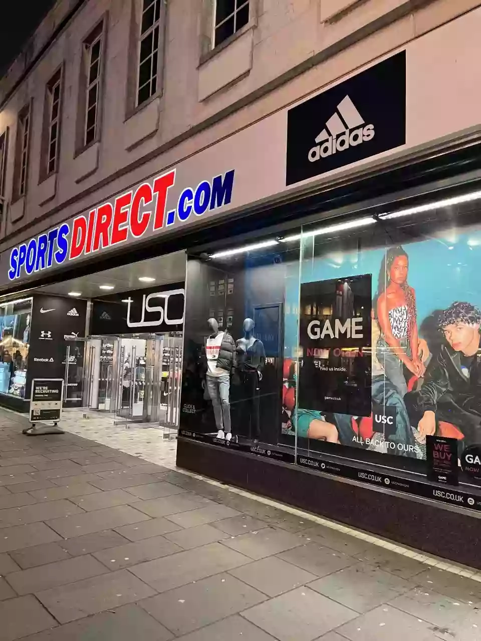 GAME Southampton inside Sports Direct