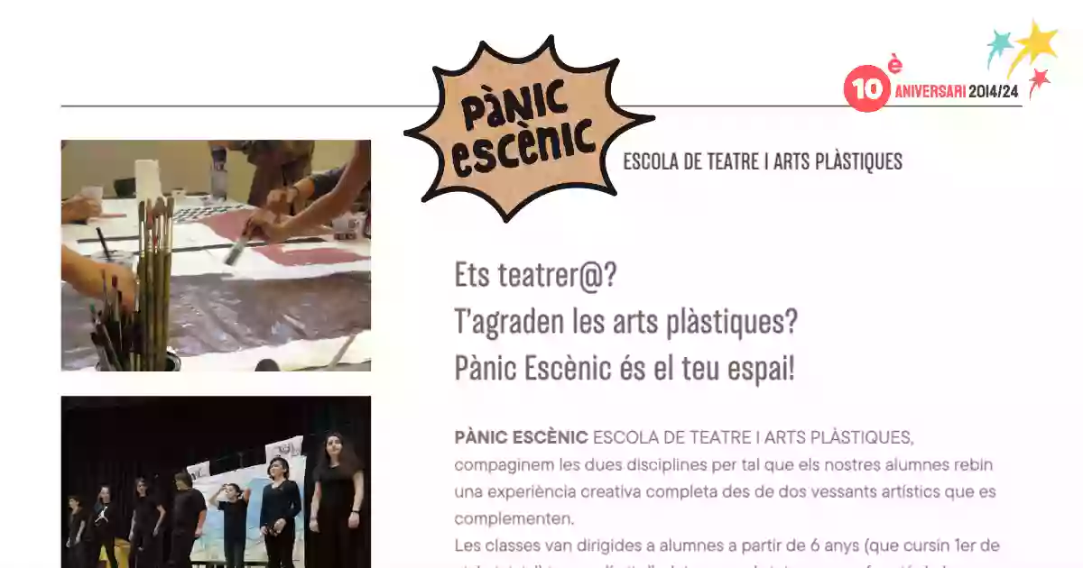 PÀNIC ESCÈNIC — Escola de teatre i art