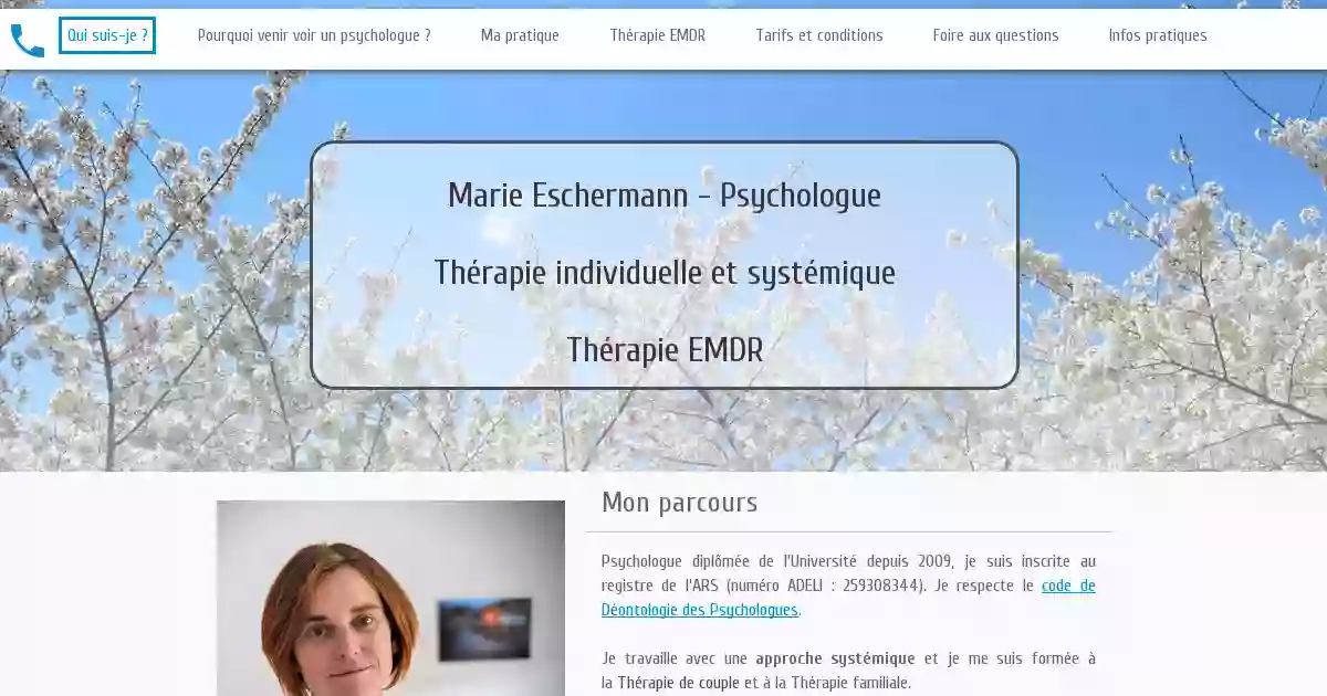 Marie Eschermann | Psychologue Thérapeute EMDR | Doubs | Pontarlier