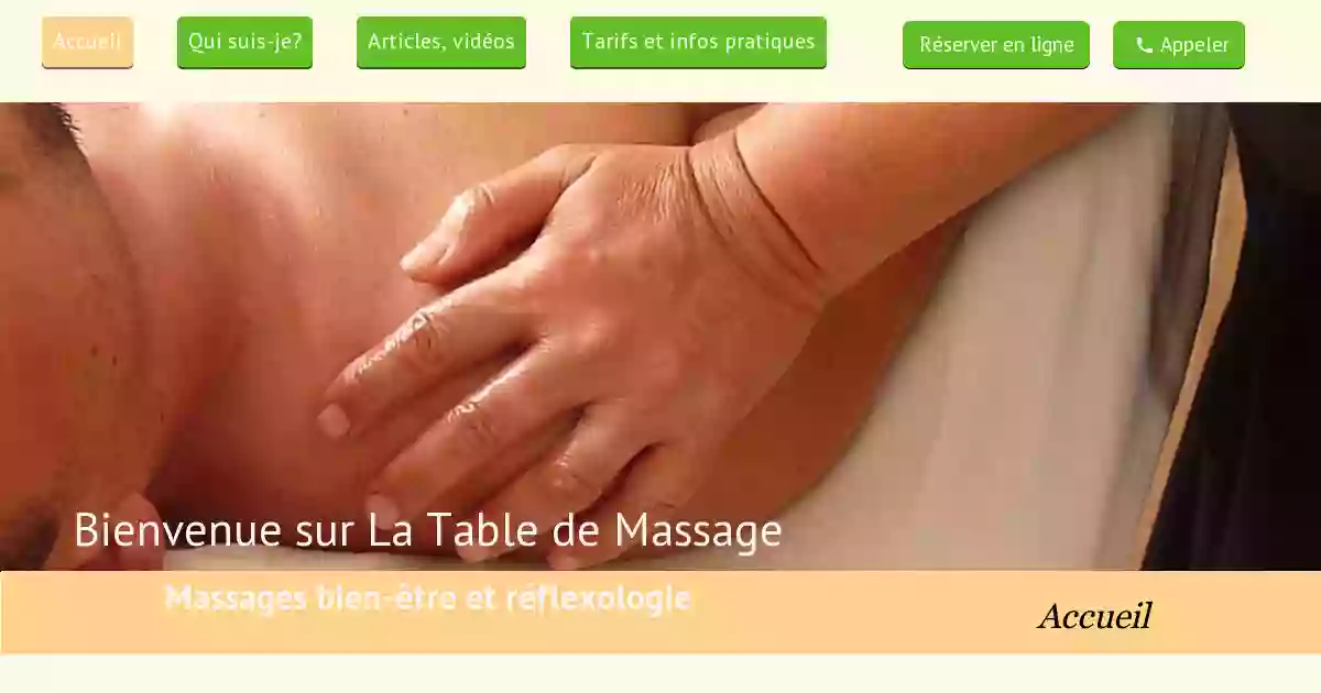 La Table de Massage, massages bien-être à Bucy-Le-Long ou domicile alentours