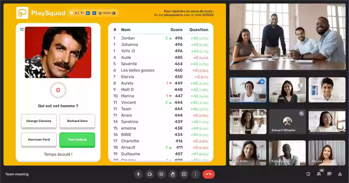 PlaySquad - Jeux team building en ligne avec animateur