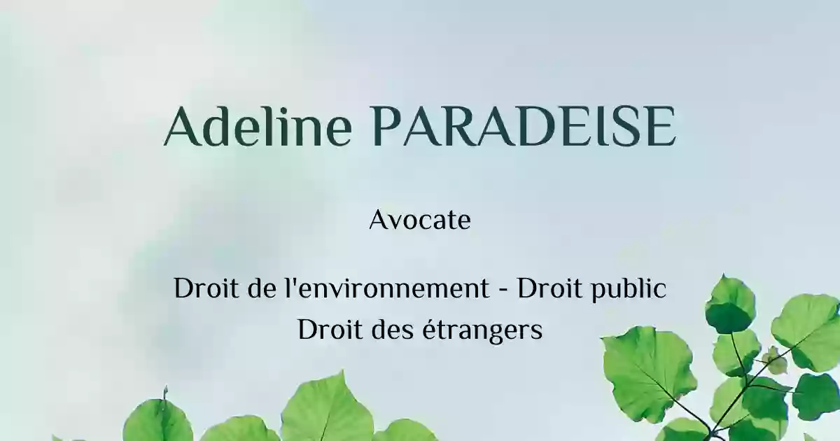 Adeline Paradeise - Avocate - Droit de l'environnement et droit public