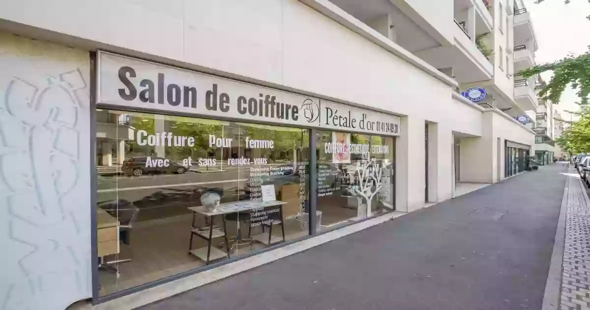 Coiffeur pétales d'or