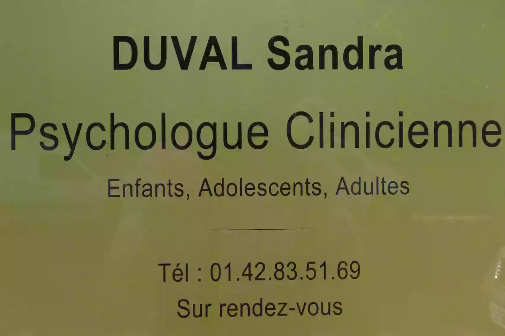 Sandra DUVAL Psychologue Clinicienne, Saint Maur des Fossés