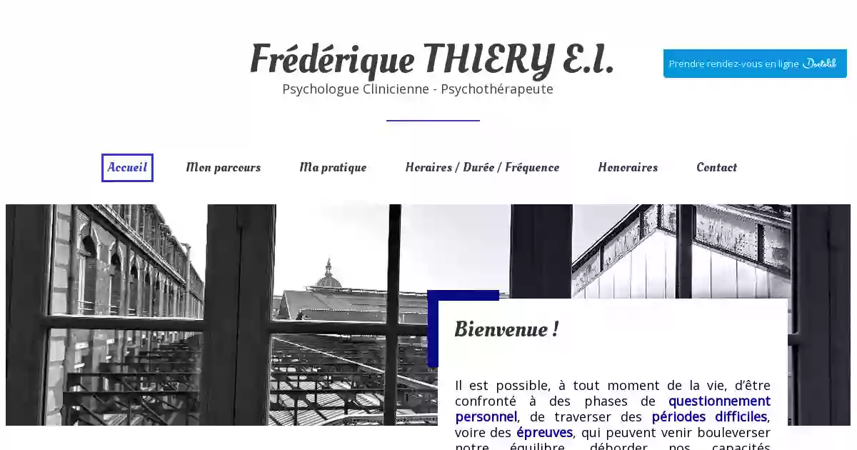 Frédérique THIERY Psychologue Clinicienne - Psychothérapeute Paris 9ème