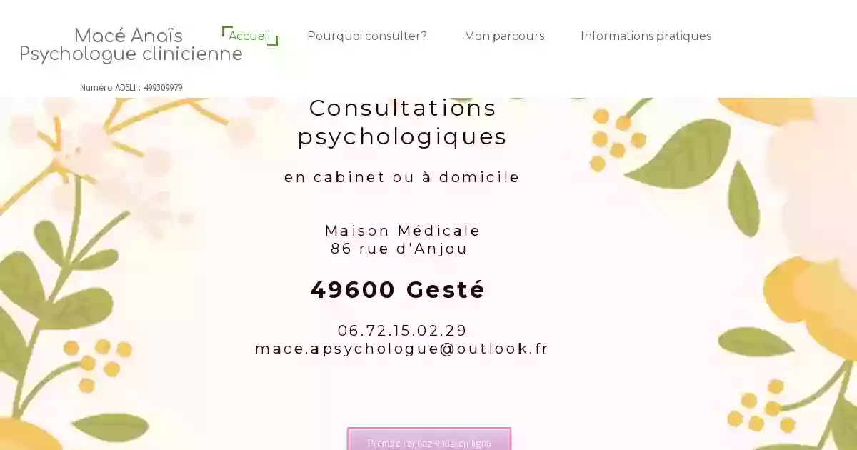 Macé Anaïs- Psychologue clinicienne