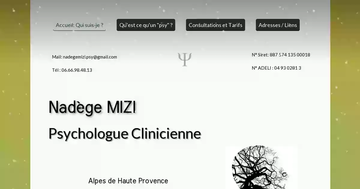 Nadège Mizi Psychologue Clinicienne